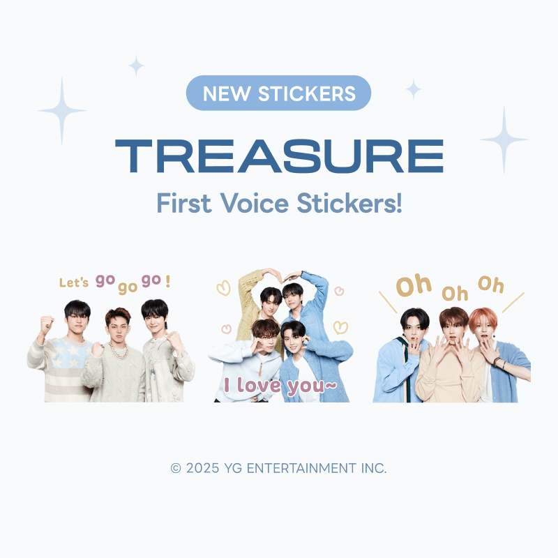 TREASURE’s First Voice Stickers Now Available on&nbsp;LINE!